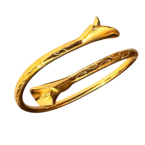 Alliyette Bracelet Gold Vermeil Calla Lily Bloom Bangle 18k sterling vermeil demi-fine jewelry