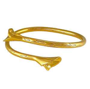 Alliyette Bracelet Gold Vermeil Calla Lily Bloom Bangle 18k sterling vermeil demi-fine jewelry