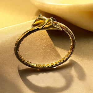 Alliyette Bracelet Gold Vermeil Calla Lily Golden Bud Bangle 18k sterling vermeil demi-fine jewelry