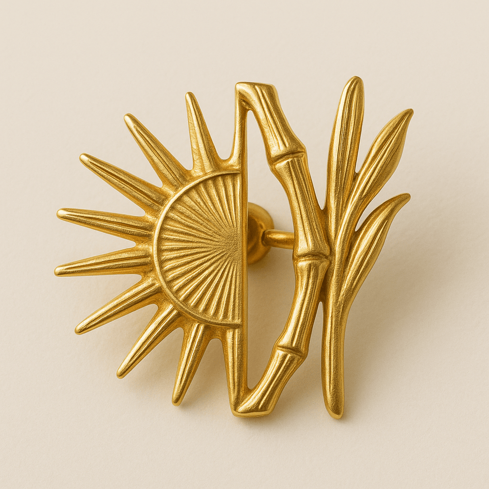 Alliyette Brooch Gold The Súga Soleil Brooch Pin 18k sterling vermeil demi-fine jewelry