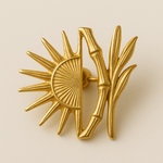 Alliyette Brooch Gold The Súga Soleil Brooch Pin 18k sterling vermeil demi-fine jewelry