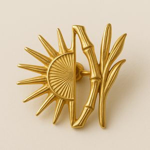 Alliyette Brooch Gold The Súga Soleil Brooch Pin 18k sterling vermeil demi-fine jewelry
