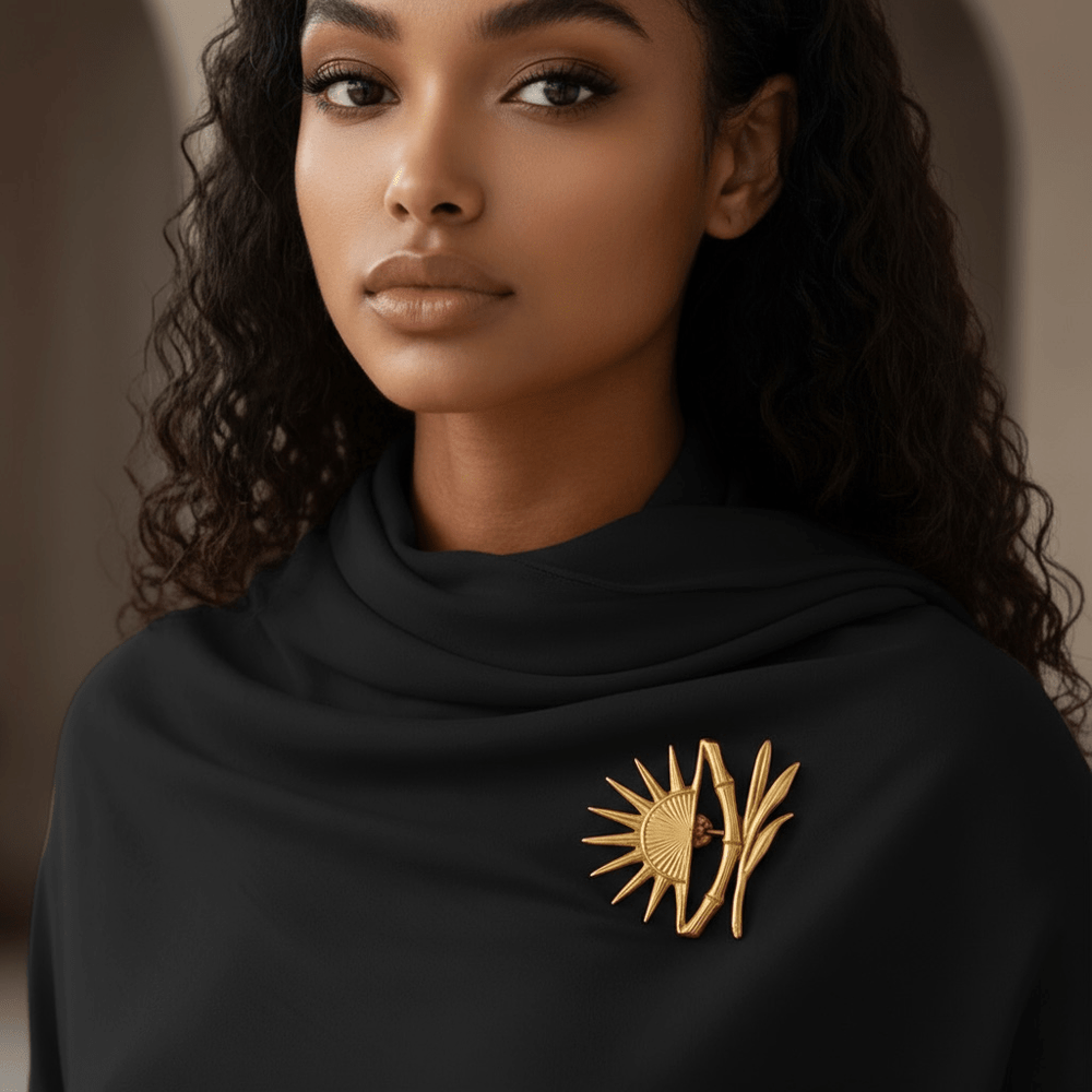 Alliyette Brooch Gold The Sugá Soleil Brooch Pin 18k sterling vermeil demi-fine jewelry