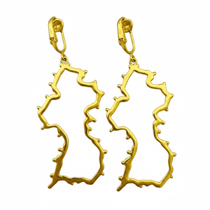 Alliyette Earring Guyana Beaded Map Earrings 18k sterling vermeil demi-fine jewelry
