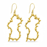 Alliyette Earring Guyana Beaded Map Earrings 18k sterling vermeil demi-fine jewelry