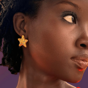 Alliyette Earring Stella Maris Five-Armed Starfish Studs 18k sterling vermeil demi-fine jewelry