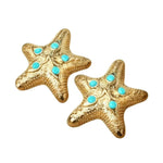 Alliyette Earring Stella Maris Five-Armed Starfish Studs 18k sterling vermeil demi-fine jewelry