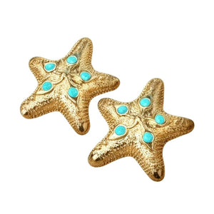 Alliyette Earring Stella Maris Five-Armed Starfish Studs 18k sterling vermeil demi-fine jewelry