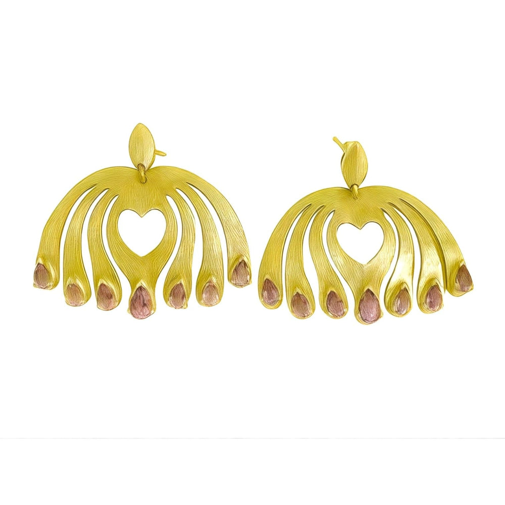 Alliyette Earrings Amethyst Self-Love Post Earrings 18k sterling vermeil demi-fine jewelry