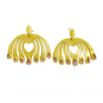 Alliyette Earrings Amethyst Self-Love Post Earrings 18k sterling vermeil demi-fine jewelry