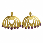 Alliyette Earrings Amethyst Self-Love Post Earrings 18k sterling vermeil demi-fine jewelry