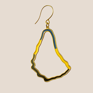 Alliyette Earrings Barbados Reversible Map Earring 18k sterling vermeil demi-fine jewelry