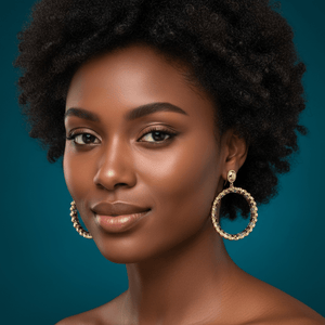 Alliyette Earrings Gold Her Inner Beauty Gemstone Hoops 18k sterling vermeil demi-fine jewelry