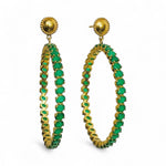 Alliyette Earrings Gold Isle Verde Hoops 18k sterling vermeil demi-fine jewelry