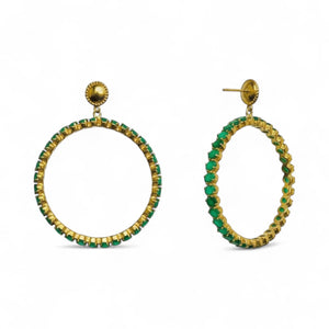 Alliyette Earrings Gold Isle Verde Hoops 18k sterling vermeil demi-fine jewelry