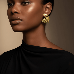Alliyette Earrings Gold Peridot Paradise Peacock  Earrings 18k sterling vermeil demi-fine jewelry