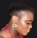 Alliyette Earrings Grand Garnet Peacock Earrings 18k sterling vermeil demi-fine jewelry