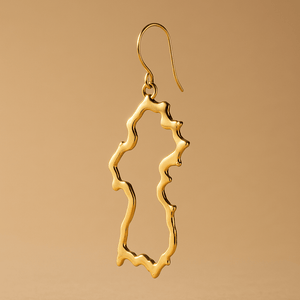 Alliyette Earrings Guyana Beaded Reversible Map Earring 18k sterling vermeil demi-fine jewelry