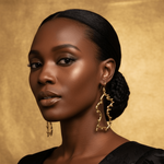 Alliyette Earrings Guyana Beaded Reversible Map Earring 18k sterling vermeil demi-fine jewelry