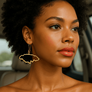 Alliyette Earrings Jamaica Reversible Map Earring 18k sterling vermeil demi-fine jewelry