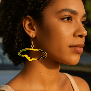 Alliyette Earrings Jamaica Reversible Map Earring 18k sterling vermeil demi-fine jewelry