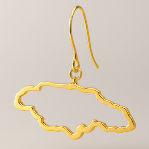 Alliyette Earrings Jamaica Reversible Map Earring 18k sterling vermeil demi-fine jewelry