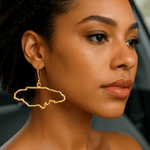 Alliyette Earrings Jamaica Reversible Map Earring 18k sterling vermeil demi-fine jewelry