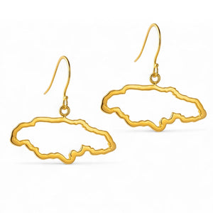 Alliyette Earrings Jamaica Reversible Map Earring 18k sterling vermeil demi-fine jewelry