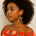 Alliyette  Earrings Trinidad & Tobago Reversible Map Earring 18k sterling vermeil demi-fine jewelry