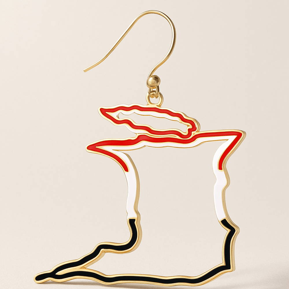 Alliyette  Earrings Trinidad & Tobago Reversible Map Earring 18k sterling vermeil demi-fine jewelry