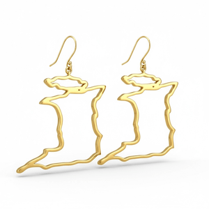 Alliyette Earrings Trinidad & Tobago Reversible Map Earring 18k sterling vermeil demi-fine jewelry