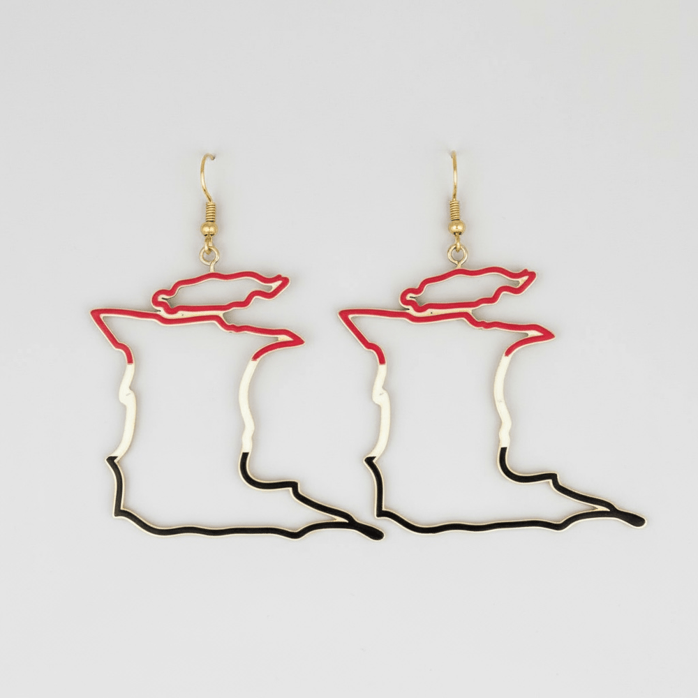 Alliyette Earrings Trinidad & Tobago Reversible Map Earring 18k sterling vermeil demi-fine jewelry