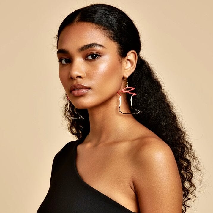 Alliyette Earrings Trinidad & Tobago Reversible Map Earring 18k sterling vermeil demi-fine jewelry