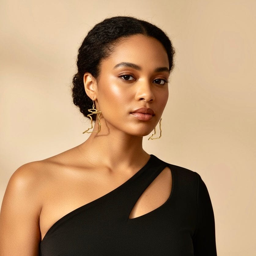 Alliyette Earrings Trinidad & Tobago Reversible Map Earring 18k sterling vermeil demi-fine jewelry