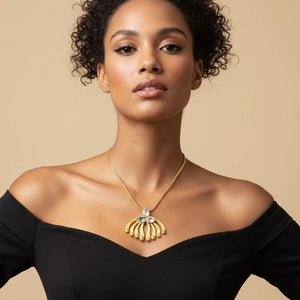 Alliyette Necklace Elements Tri-Stone Gemstone Necklace 18k sterling vermeil demi-fine jewelry
