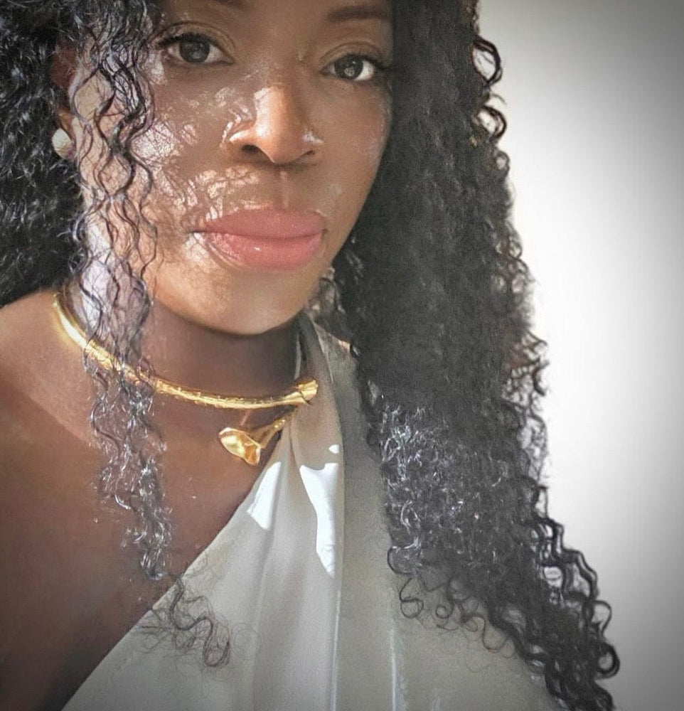 Alliyette Necklace Lily Golden Bud Choker Necklace 18k sterling vermeil demi-fine jewelry