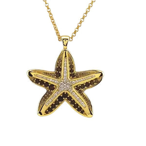 Alliyette Necklace The Five Armed Starfish Gemstone Necklace 18k sterling vermeil demi-fine jewelry