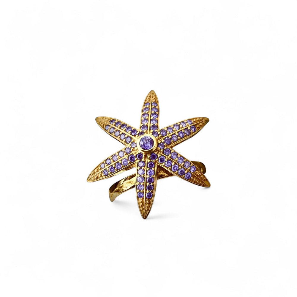 Alliyette Ring Stella Maris Mini Starfish Ring 18k sterling vermeil demi-fine jewelry