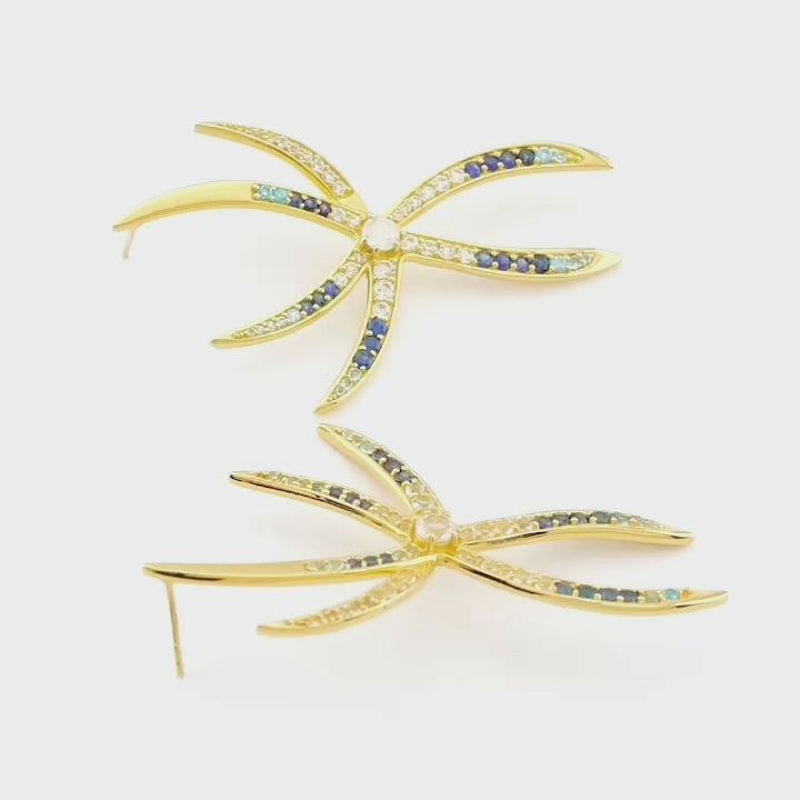 
            
                Load and play video in Gallery viewer, The Six-Armed Starfish Statement Earrings
            
        