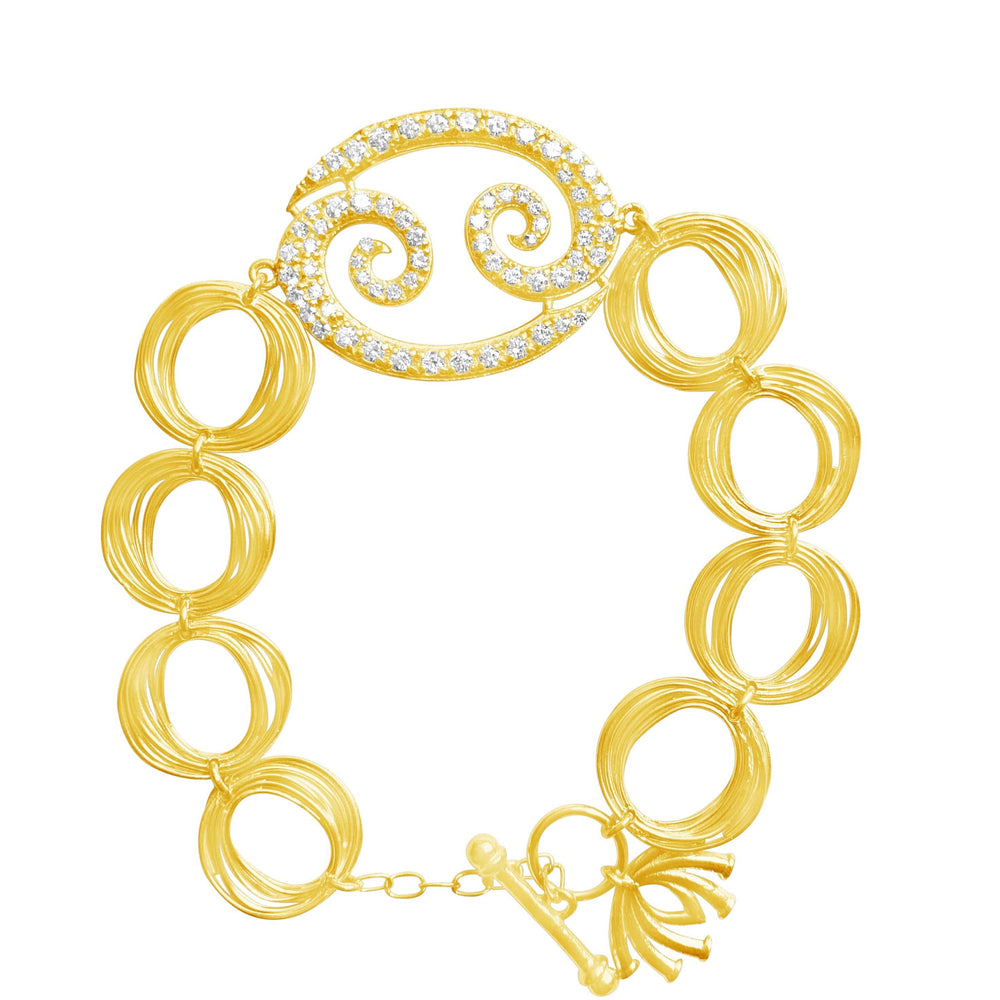 Twin Elegance Bracelet Cancer Pisces Zodiac Tibisiri Bracelet 18k sterling vermeil demi-fine jewelry