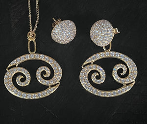 Twin Elegance Earring Cancer 2-Piece Earring Set 18k sterling vermeil demi-fine jewelry
