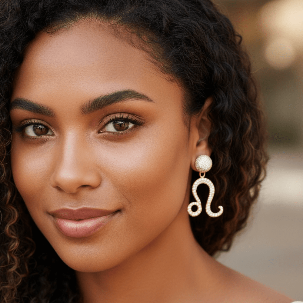 Twin Elegance Earring Leo Zodiac 2-PC Detachable  Earring Set 18k sterling vermeil demi-fine jewelry