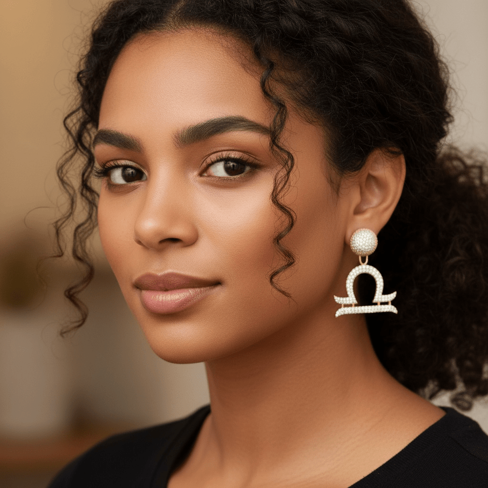 Twin Elegance Earring Libra Zodiac 2-PC Detachable  Earring Set 18k sterling vermeil demi-fine jewelry