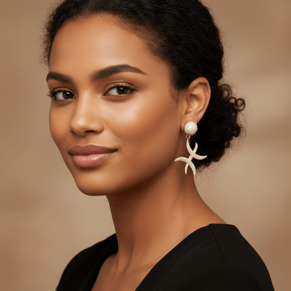 Twin Elegance Earring Pisces Zodiac 2-PC Detachable  Earring Set 18k sterling vermeil demi-fine jewelry