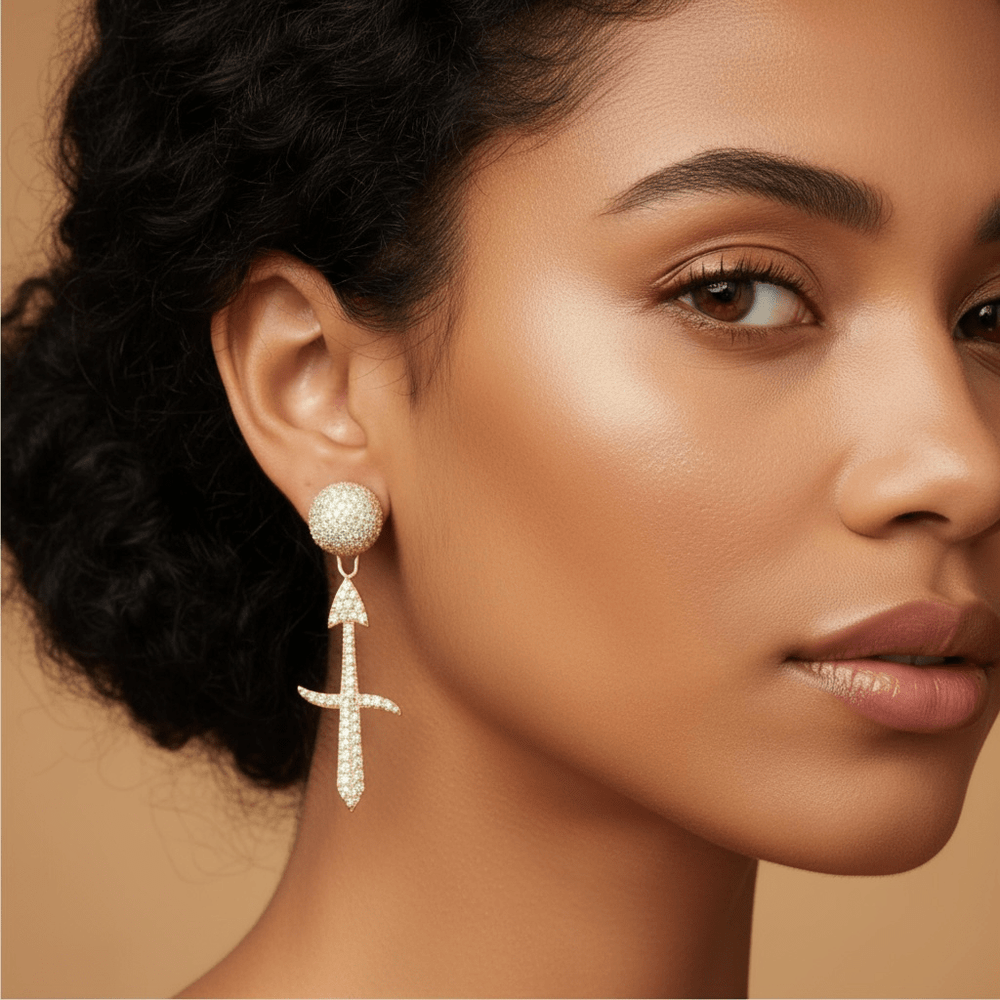 Twin Elegance Earring Sagittarius Zodiac 2-PC Detachable  Earring Set 18k sterling vermeil demi-fine jewelry
