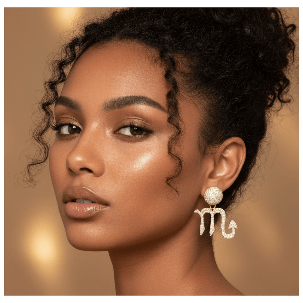 Twin Elegance Earring Scorpio Zodiac 2-PC Detachable  Earring Set 18k sterling vermeil demi-fine jewelry