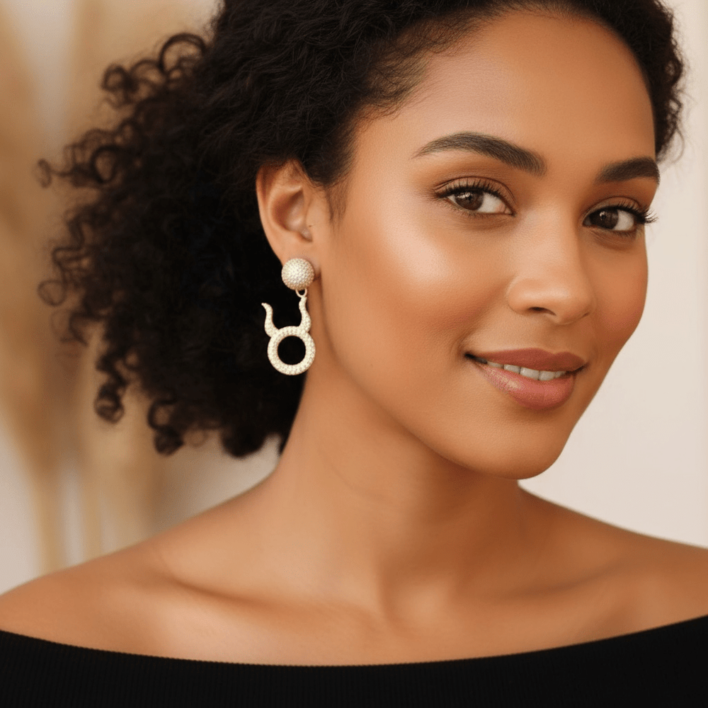 Twin Elegance Earring Taurus Zodiac 2-PC Detachable  Earring Set 18k sterling vermeil demi-fine jewelry
