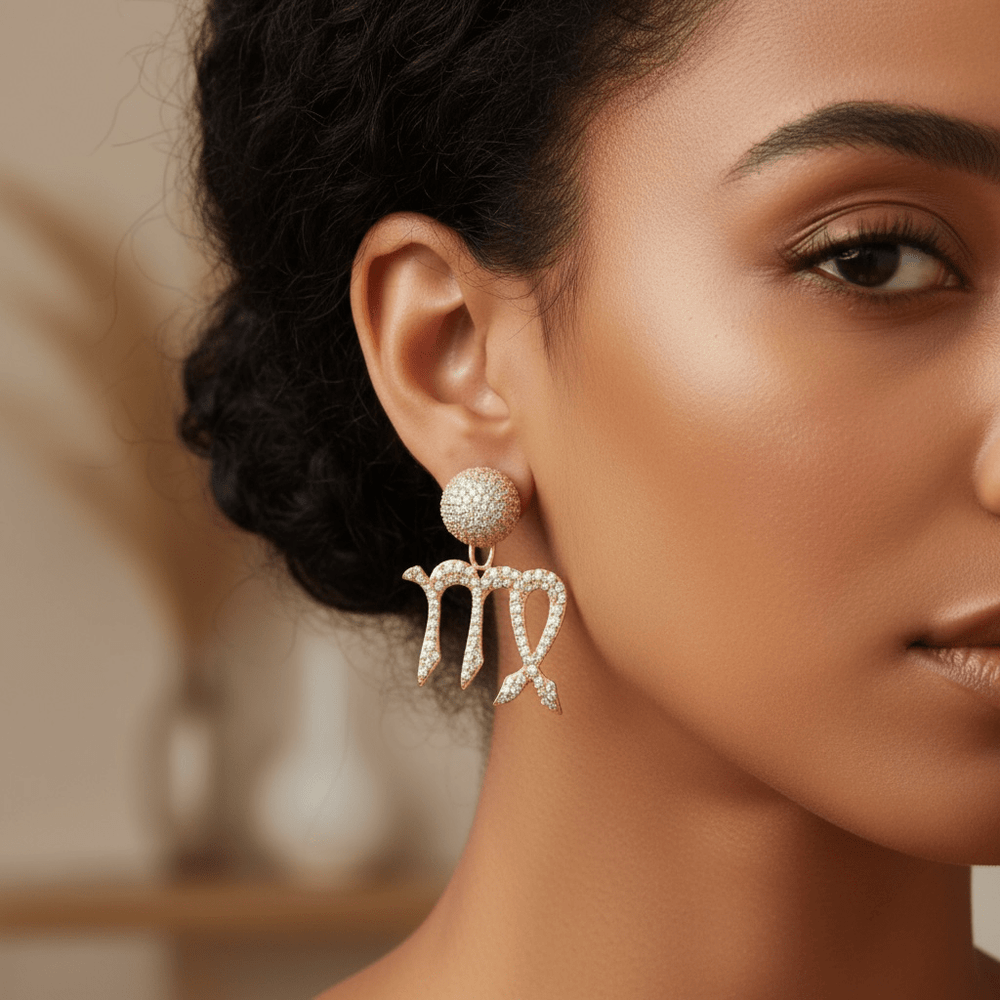 Twin Elegance Earring Virgo Zodiac 2-PC Detachable  Earring Set 18k sterling vermeil demi-fine jewelry