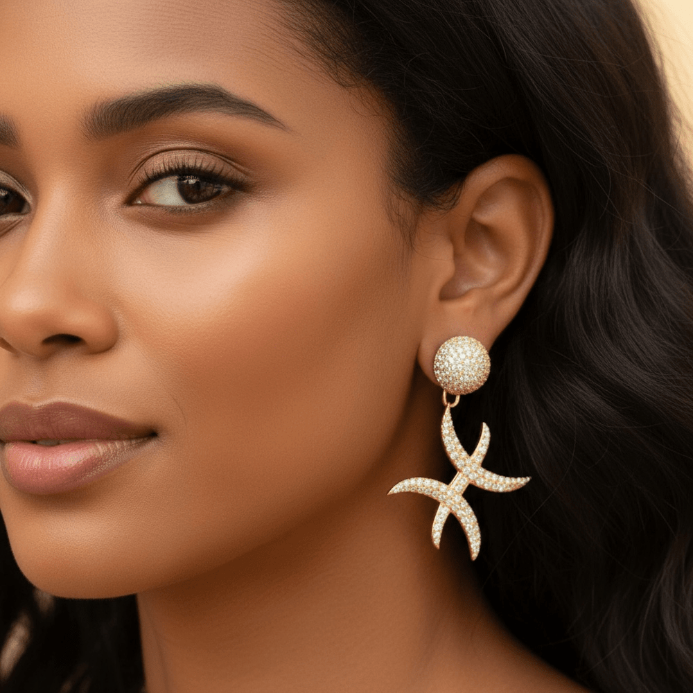 Twin Elegance Earring Zodiac 2-PC Detachable  Earring Set 18k sterling vermeil demi-fine jewelry