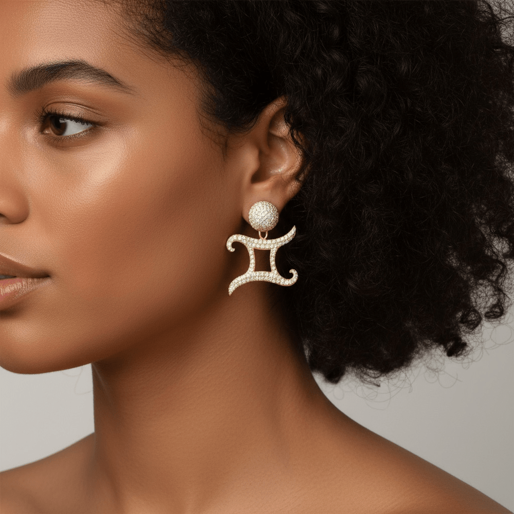 Twin Elegance Earring Zodiac 2-PC Detachable  Earring Set 18k sterling vermeil demi-fine jewelry